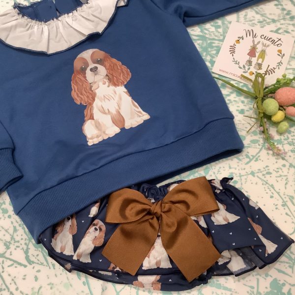 CONJUNTO SUDADERA Y BRAGUITA PERROS DE MON PETIT