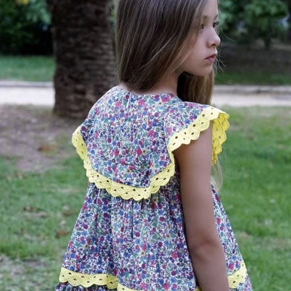 Vestido Dalia en estampado amarillo de Noma Fernandez