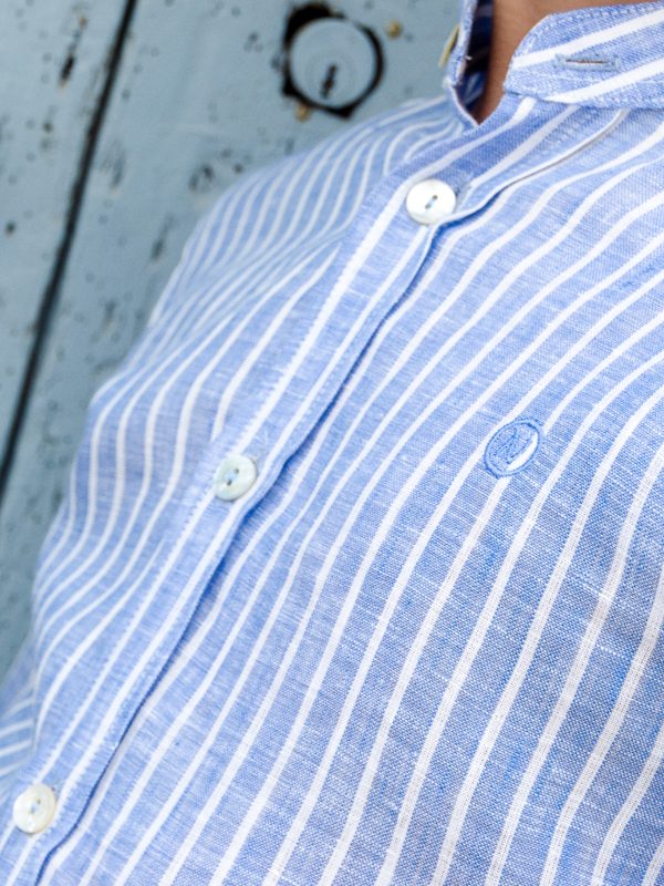 camisa rayas azul nachete