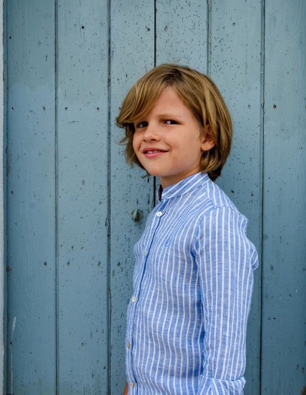 camisa rayas azul nachete