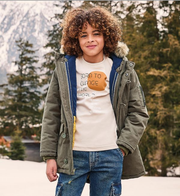 CAMISETA BEIGE MANDA LARGA SARABANDA NIÑO