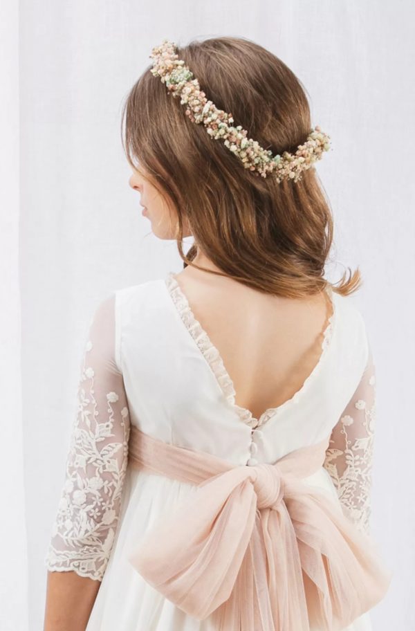 VESTIDO TULL BORDADO COMUNION DELADOSALADOCE