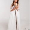 VESTIDO DELADOSALADOCE COMUNION TULL PLUMETI