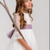 VESTIDO DELADOSALADOCE COMUNION TULL PLUMETI