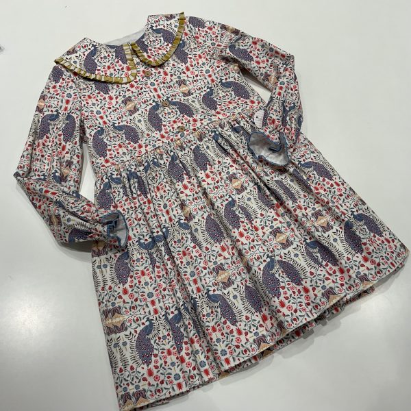 VESTIDO ESTAMPADO CON DETALLES MOSTAZA LA PEPPA