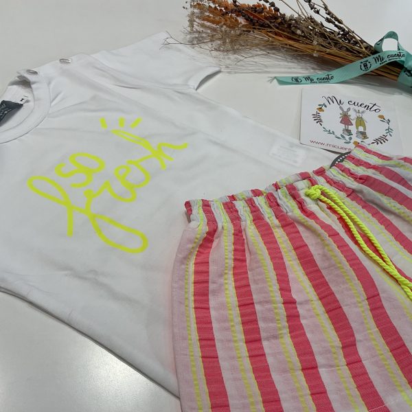 CAMISETA Y PANTALON RAYAS NIÑO MON PETIT