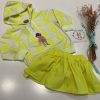 CONJUNTO FLUOR FALDA Y SUDADERA NIÑA