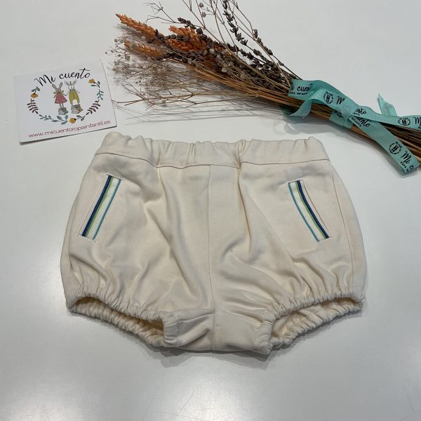 Bombacho crudo con detalles en bolsillo