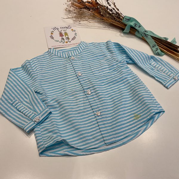 Camisa azul rayas niño be more