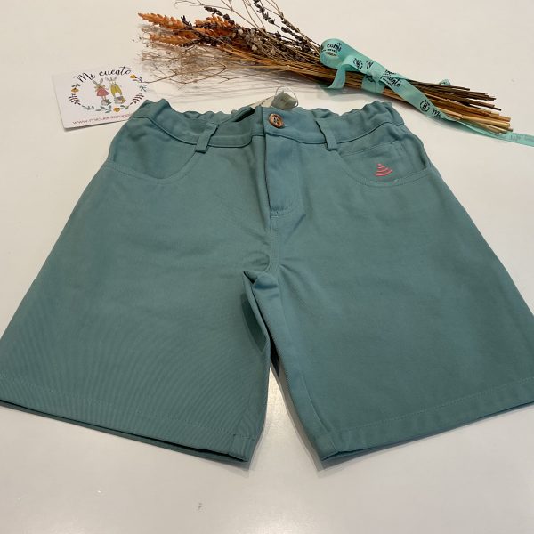 Pantalón verde agua corto niño be more