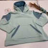 Sudadera niño capucha verde agua be more