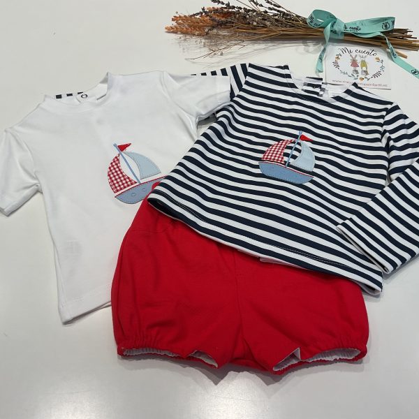 CONJUNTO 3 PIEZAS NIÑO MARINERO VALENTINA