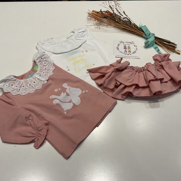 CONJUNTO PIO PIO TE QUIERO CAMISETA Y BOMBACHO
