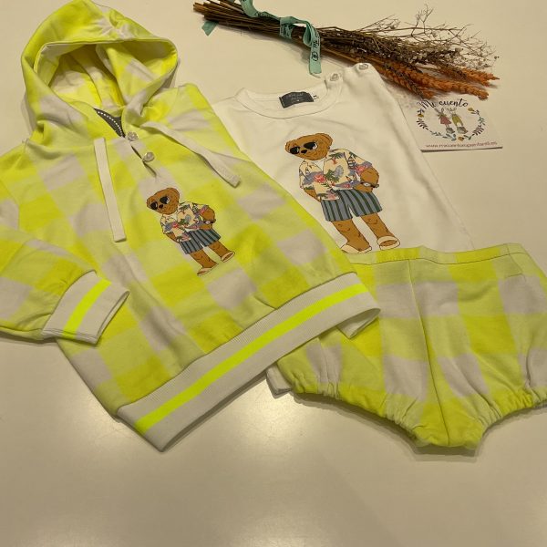CONJUNTO NIÑO BOMBACHO Y CAMISETA OSO MON PETIT