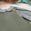 PETO VERDE PUNTO CON CAMISA VICHY BEBE