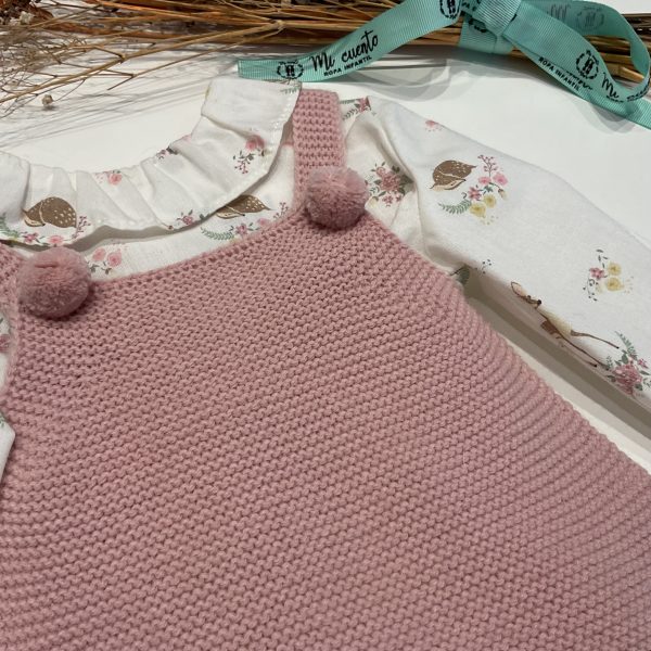 CAMISA Y PETO ROSA BEBE DE MICOLINO