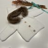 CHAQUETA PELO EN CAPUCHA BLANCA DE MICOLINO