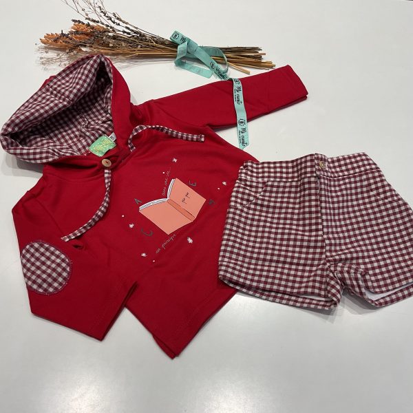 CONJUNTO NIÑO PIO PIO VICHY GUINDA