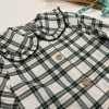 BLUSA CUADROS VERDES CON HILO DE LUREX DE MON PETIT