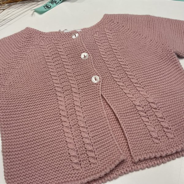 chaqueta punto rosa punto micolino