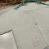 chaqueta punto blanca punto micolino