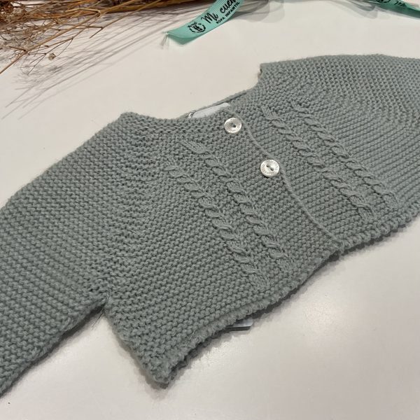 CHAQUETA PUNTO VERDE SECO BEBE MICOLINO