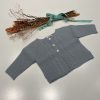 chaqueta punto azul celeste punto micolino