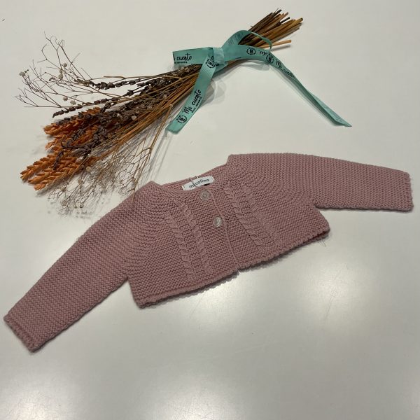 CHAQUETA PUNTO ROSA BEBE MICOLINO